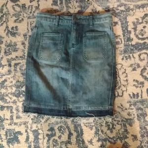 RES denim stretch distressed denim skirt  25